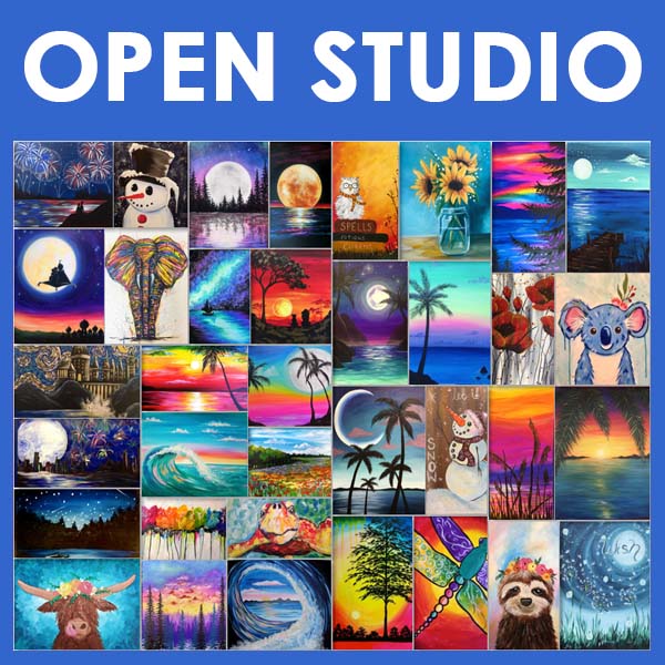 Open Studio - come in and paint your choice with written instructions!